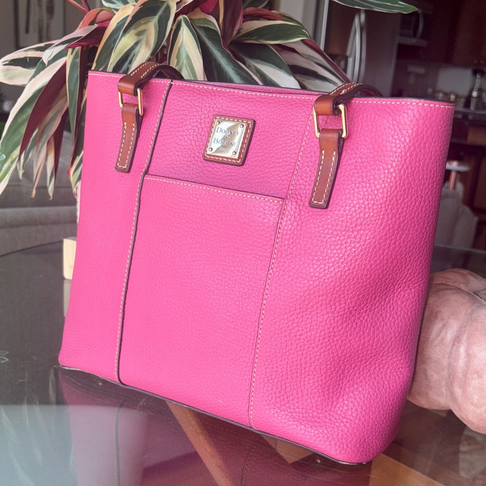 DOONEY & BOURKE Lexington shoulder bag in bright pink.